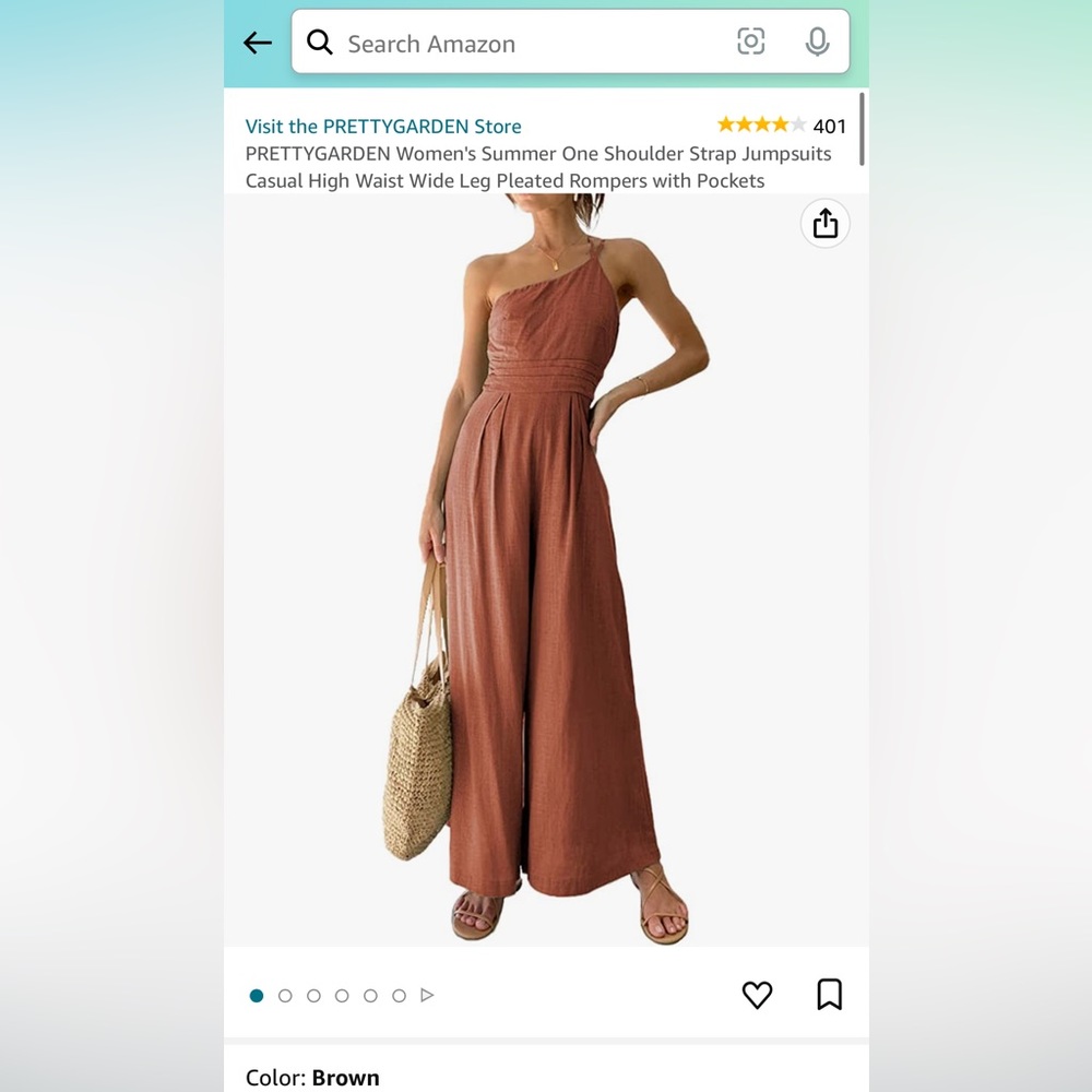One shoulder jumpsuit Amazon